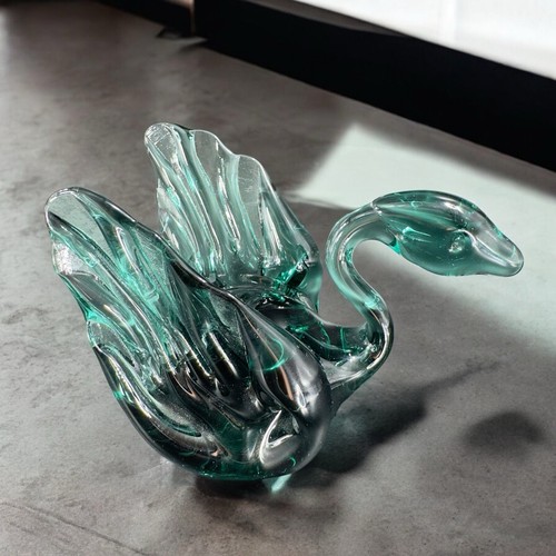 Hand blown emerald green glass - hand,